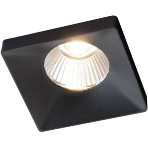 The Light Group GF design Squary inbouwlamp IP54 zwart 3.000 K