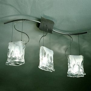 Sil-Lux 3-lamps MURANO hanglamp met albast glas