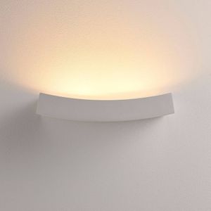 Lindby wandlamp Tiara, wit, gips, G9, 2-lamps, overschilderbaar