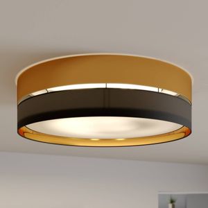 TK Lighting Hilton plafondlamp, zwart/goud, Ø 60cm