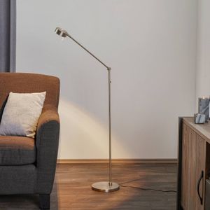 Knapstein LED-vloerlamp Elegance met 3 scharnieren, nikkel