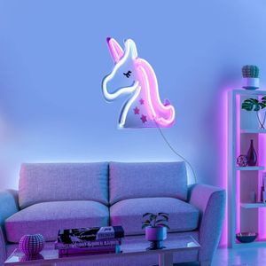 JUST LIGHT. LED wandlamp Neon Unicorn, USB