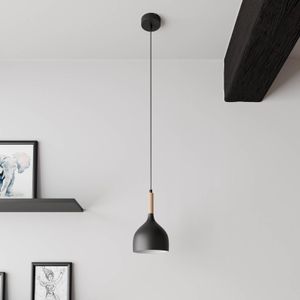 Luminex Noak hanglamp, 1-lamp, naturel/zwart hout