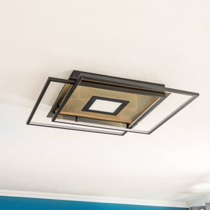Lucande Jirya LED plafondlamp, CCT, zwart