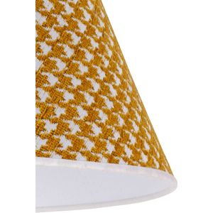 Duolla Kap Sofia 21 cm, hanenvoetpatroon geel