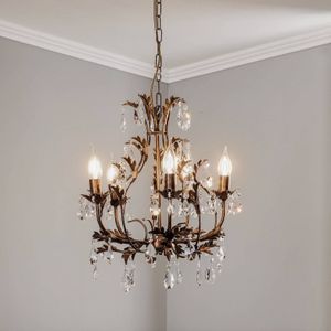 ONLI Kroonluchter Botte van metaal 5-lamps brons