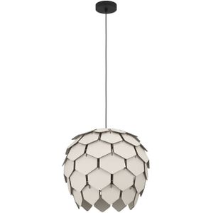 EGLO Mattanza Hanglamp - E27 - Ø 49,5 cm - Grijs/Zwart - Hout/Staal