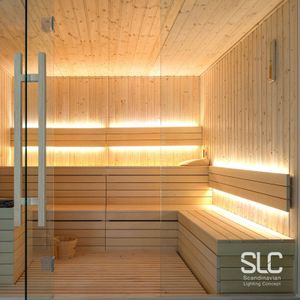 The Light Group SLC LED Strip Sauna tot 105°C, 24V IP67 5m 3.000K
