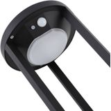 Lucande Evelis LED tuinpadverlichting, zwart, aluminium, sensor