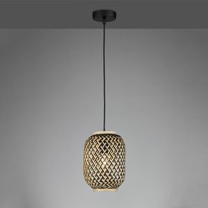 FISCHER & HONSEL Hanglamp Hummel aus bamboe, 1-lamp