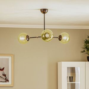 Alfa Plafondlamp Itoris, 3-lamps, zwart/goud