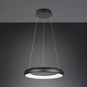 Trio Lighting Cardona hanglamp, Ø 62 cm, zwart, CCT, metaal