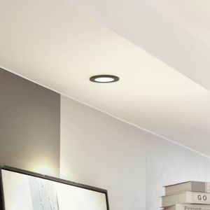 Arcchio LED downlight Aryx, zwart, 3.000K