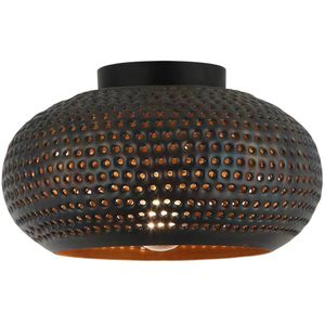 Freelight Fori plafondlamp, Ø 30 cm, bruin, metaal