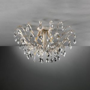 ONLI Plafondlamp Cesta, 5-lamps met kristallen