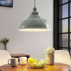 Lindby Vintage hanglamp Albertine, metaal, lichtblauw