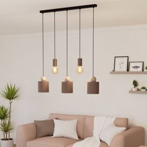 EGLO Gazzola hanglamp, 5-lamps, mokka