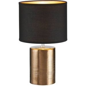 FISCHER & HONSEL Tafellamp Bronz, cilindrisch, zwart/brons