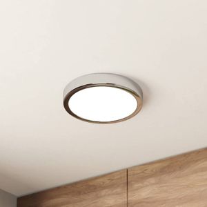 EGLO LED plafondlamp Fueva 5 IP44 3000K chroom Ø21cm