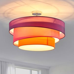 Lindby Plafondlamp - 3 Lichts - H: 36.8 cm - Paars, Roze, Oranje