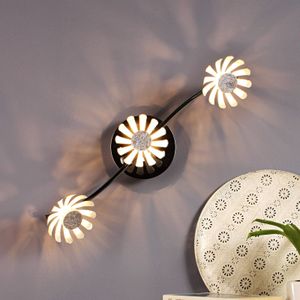 Eco-Light LED-wandlamp Bloom 3-lamps zilver