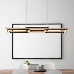 Globo LED hanglamp Illa in houtdesign