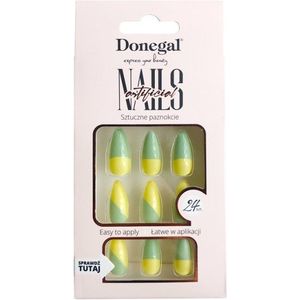 Donegal Decorated Artificial Nails Nepnagels Geel/Groen 24st. - 3108
