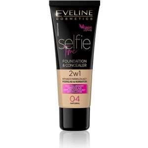 Eveline Cosmetics Selfie Time Foundation & Concealer 04 Natural 30ml.
