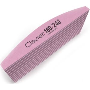 Clavier Manicure Nagelvijl Boot 180/240 – 10 stuks Roze