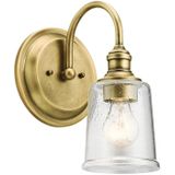 Kichler LED Wandlamp Waverly | 1X E27 Max 60W | Natural Brass
