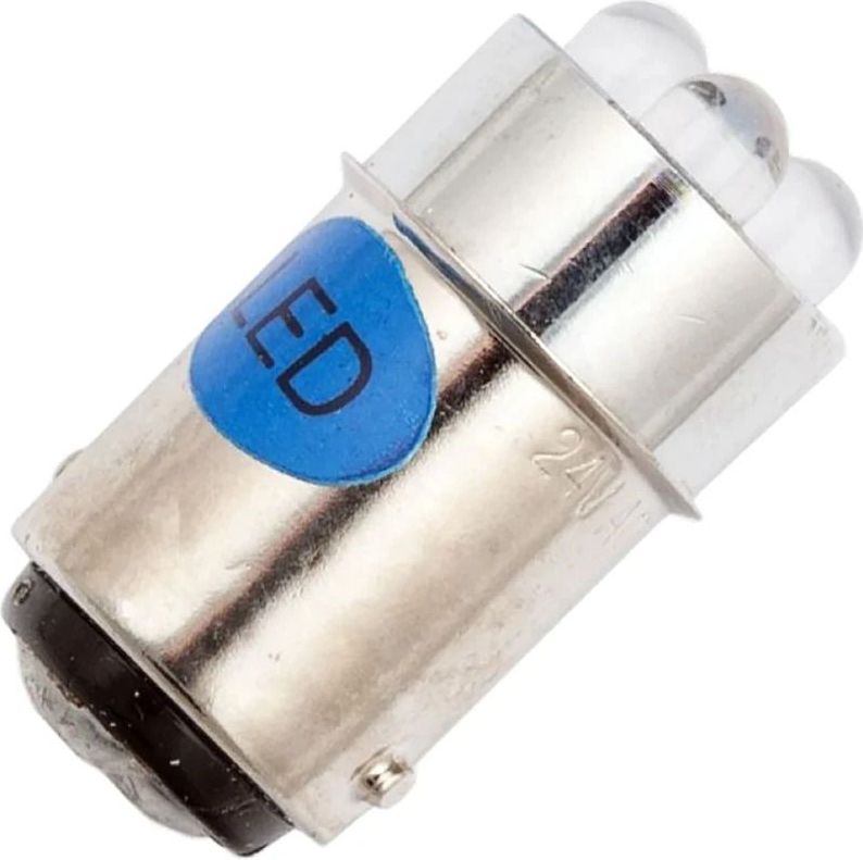Schiefer BA15d LED Lamp | 0.48W 24V 20mA Blauw | 16x35mm | 10 stuks