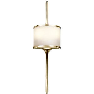 Kichler LED Wandlamp Mona | 3W 3000K 300Lm 830 | IP44 | Dimbaar | Polished Brass