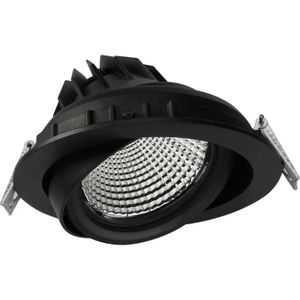 Internova LED Inbouwspot Ø170mm | 2700K 3000lm 927 Girevole 24° Zwart