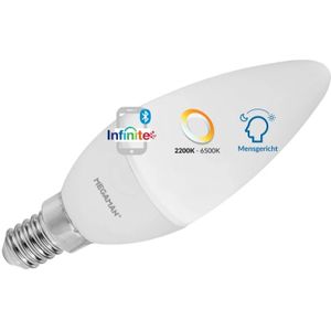 10x Megaman E14 LED Kaarslamp | 4.9W 2200K/6500K 220V/240V | 822/865 Dimbaar | MM11530