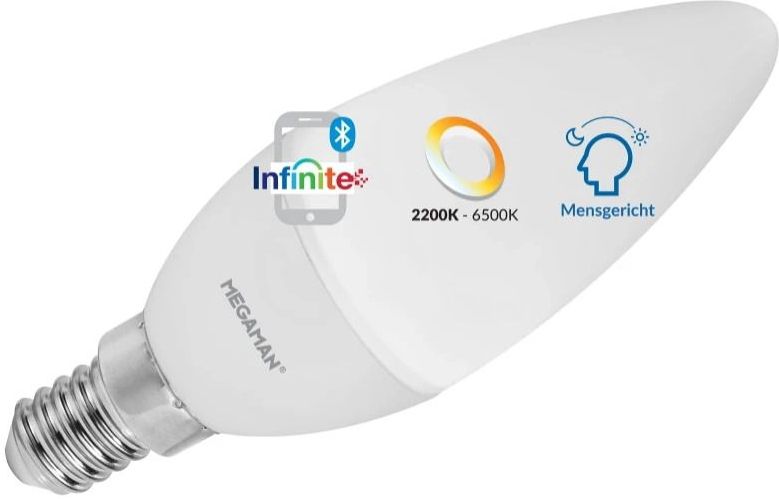 10x Megaman E14 LED Kaarslamp | 4.9W 2200K/6500K 220V/240V | 822/865 Dimbaar | MM11530