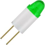 Schiefer Bi-pin LED Lamp  | 0.12W 12V 10mA Groen | 6x16mm | 10 stuks