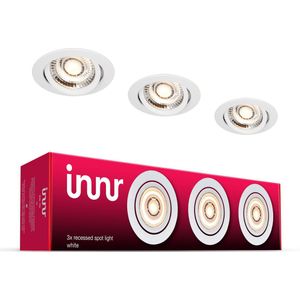 INNR RSL 115 | Slimme LED Inbouwspot Kantelbaar | Warm Wit 380Lm | Ø86mm | 3-pack | Werkt met Philips Hue*!