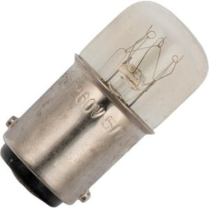 Schiefer BA15d Gloeilamp | 5W 130V 38mA 2500K | 16x35mm | 10 stuks