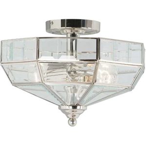 Elstead Lighting LED Plafondlamp Old Park | 2X E27 Max 60W | Dimbaar | Polished Nickel