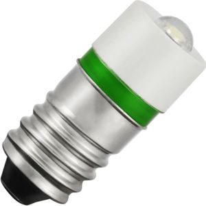 Schiefer E10 LED Lamp  | 0.48W 24V 20mA Groen | 10x23.5mm | 10 stuks