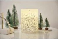 Paulmann Pauleen LED Wax Kaars Glimmend Glitter Groot warmwit voor 3 x AA batterij met schakelaar