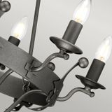 Elstead Lighting LED Kroonluchter | 6X E14 Max 60W | Dimbaar | Graphite