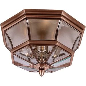 Quoizel LED Wand Buitenlamp Newbury | 3X E14 Max 60W | IP44 | Dimbaar | Lacquered Aged Copper