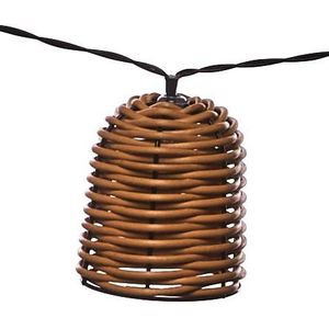 Luxform | Solar Lichtsnoer Rattan | 10 Lampen | 15Lm Warm Wit