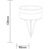 Luxform - Solar Grondspots - Avignon - Tuinlampen 4 stuks - LED - Zwart - werkend op zonne-energie