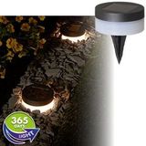 Luxform - Solar Grondspots - Avignon - Tuinlampen 4 stuks - LED - Zwart - werkend op zonne-energie