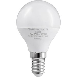 Thorgeon E14 LED Kogellamp | 8W 175/265V 3000K  | 830 180°