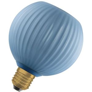 DECOR - LED Lamp - Blauw - Gekleurd Glas Globe
