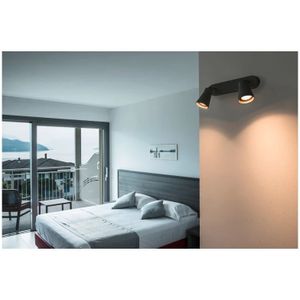 SLV  LED Plafond- Wandlamp | 2X GU10 Max 50W  |  IP20 Dimbaar Zwart | AVO