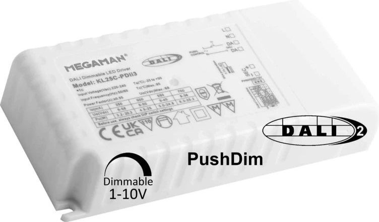 Megaman LED Driver | 350mA/700mA 3W/25W 9V/58V | DALI 1-10V Dimbaar IP20 | MM11459